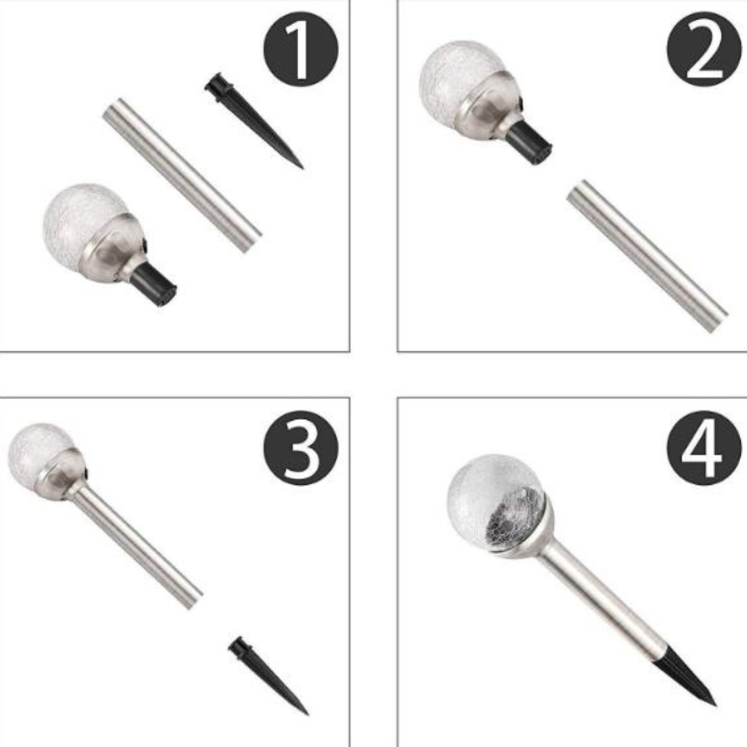 Đèn Sân Vườn Bóng Tròn Nứt