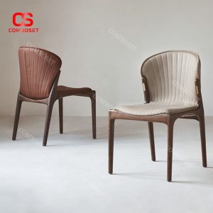 Ghế Ăn Gỗ Nguyên Khối Màu Óc Chó