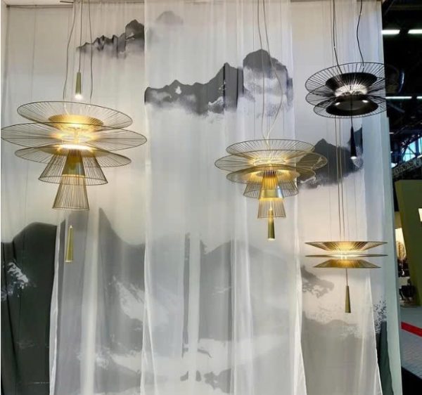 Đèn Chùm Sắt Gravity, Đèn Chùm Thả Trần Hiện Đại Decor Phòng Khách, Phòng Ăn Khách Sạn, Nhà Hàng - Hình ảnh 4