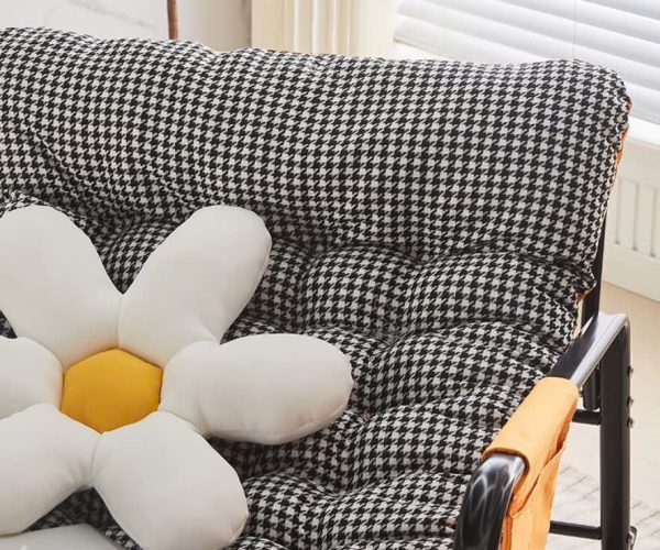 Ghế Bập Bênh Chân Sắt, Ghế  Lười Dành Cho Người Lớn Decor Phòng Khách - Hình ảnh 6