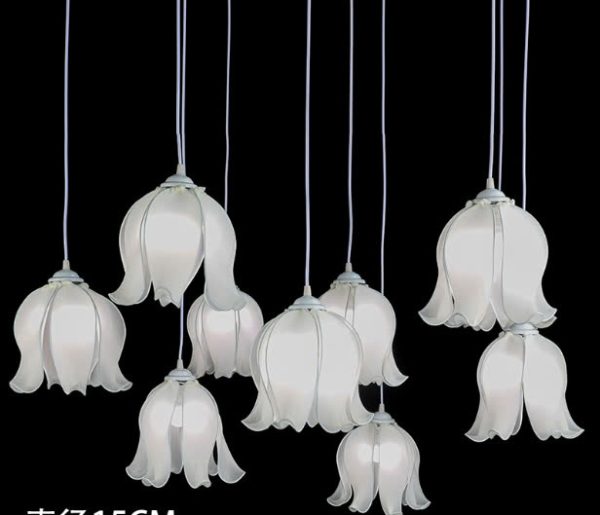 Bộ 10 Đèn Chùm Hoa Huệ Dạ Quang, Đèn Led Trang Trí Sảnh, Tiệc Cưới, Nhà Hàng - Hình ảnh 4