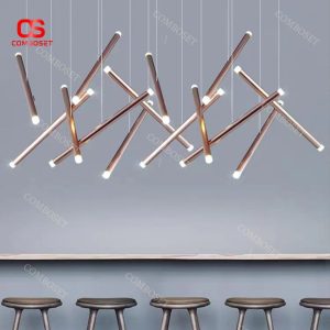 Đèn thả trần thanh ngắn nhiều đầu với kiểu dáng mới lạ, độc đáo