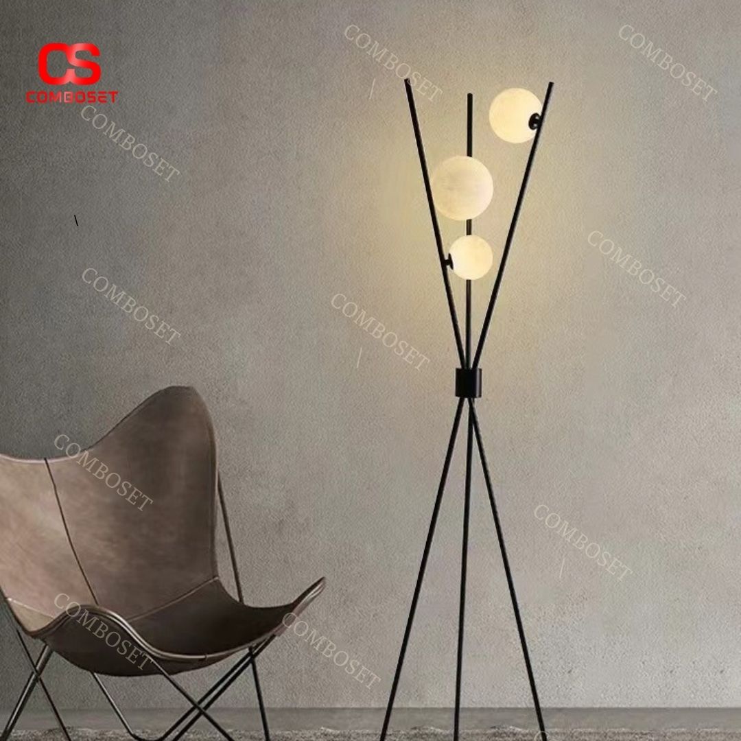 Đèn sàn 3 chân chao mặt trăng là một sản phẩm hoàn toàn mới