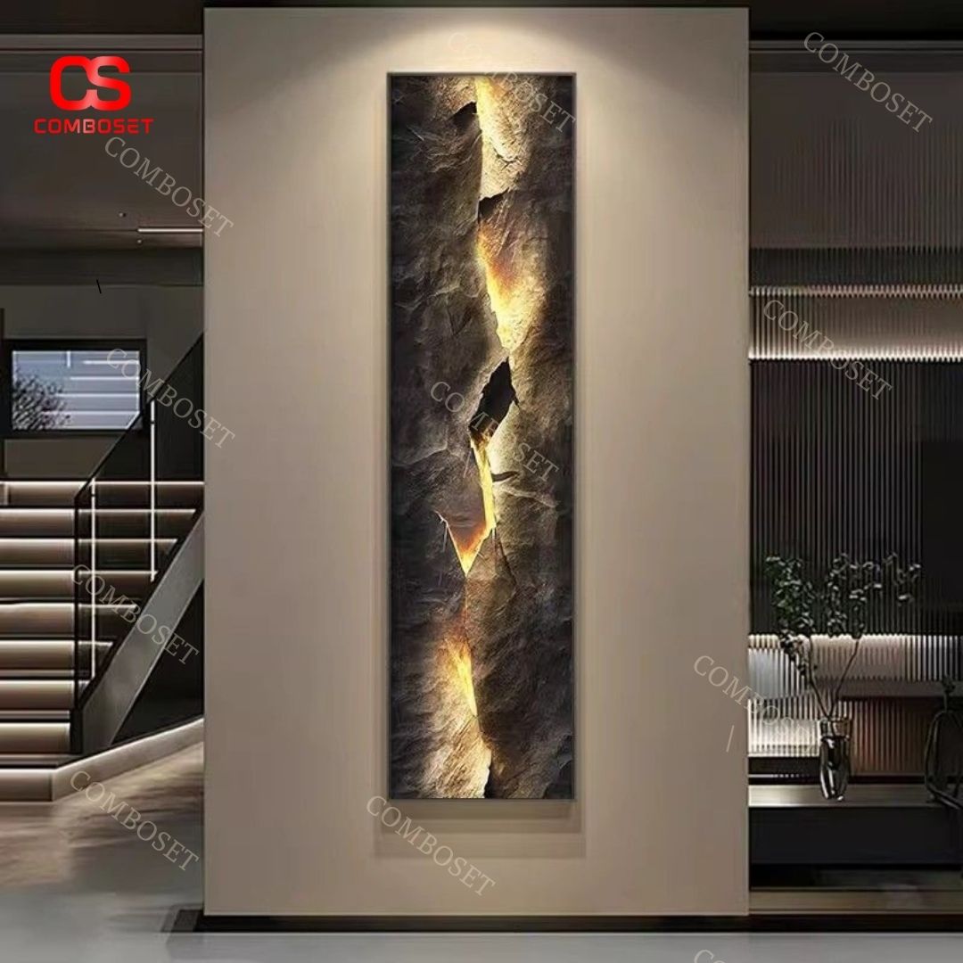 Đèn tường led sứ pha lê mặt đá với thiết kế mang đậm dấu ấn thiên nhiên