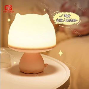 Đèn bàn ngủ hình mèo dễ thương dành cho phòng ngủ cho bé