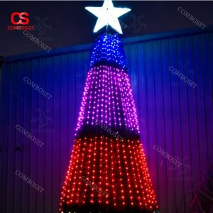 Đèn led cây thông Giáng sinh với chiều cao ấn tượng 4M