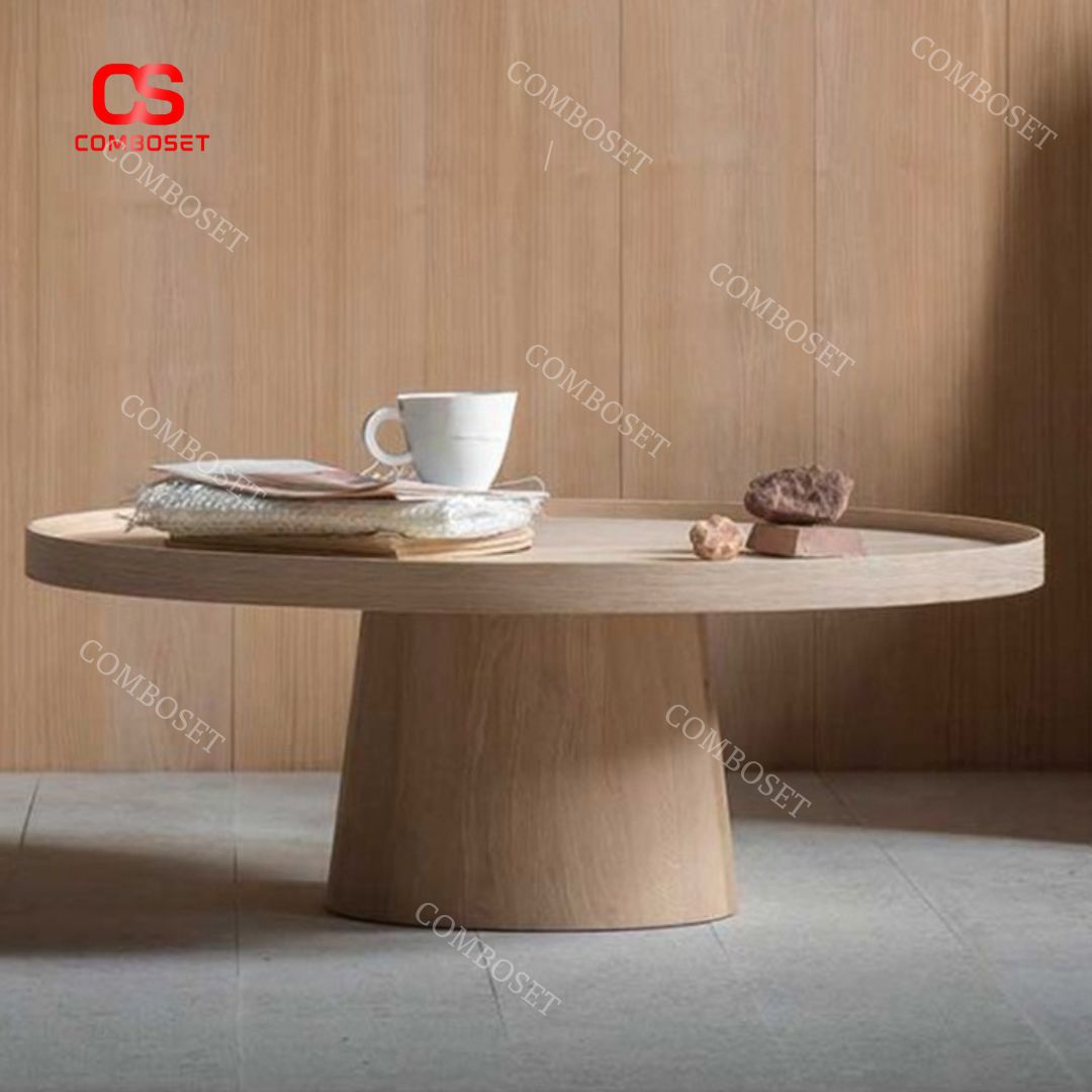 Bàn cafe tròn tối giản kiểu Ý với thiết kế gọn nhẹ không chiếm không gian