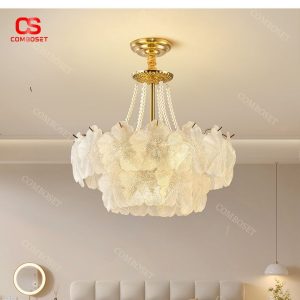 Đèn chùm thả thủy tinh bảo vệ mắt với thiết kế trang nhã, sang trọng