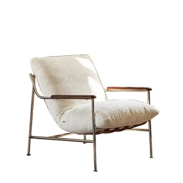 Ghế sofa nệm vải khung inox với 3 màu: trắng, hồng, vàng