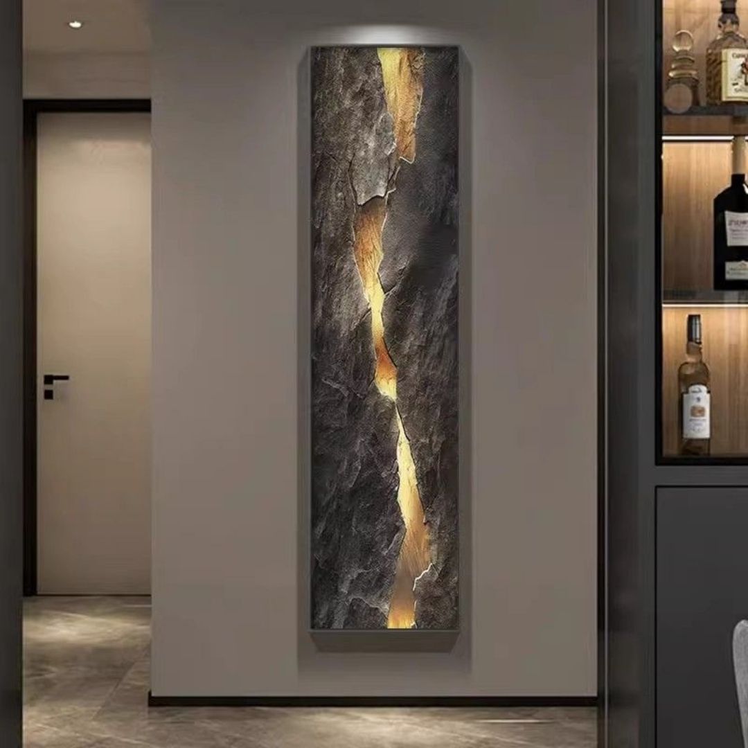 Đèn tường led sứ pha lê mặt đá decor hành lang, lối đi