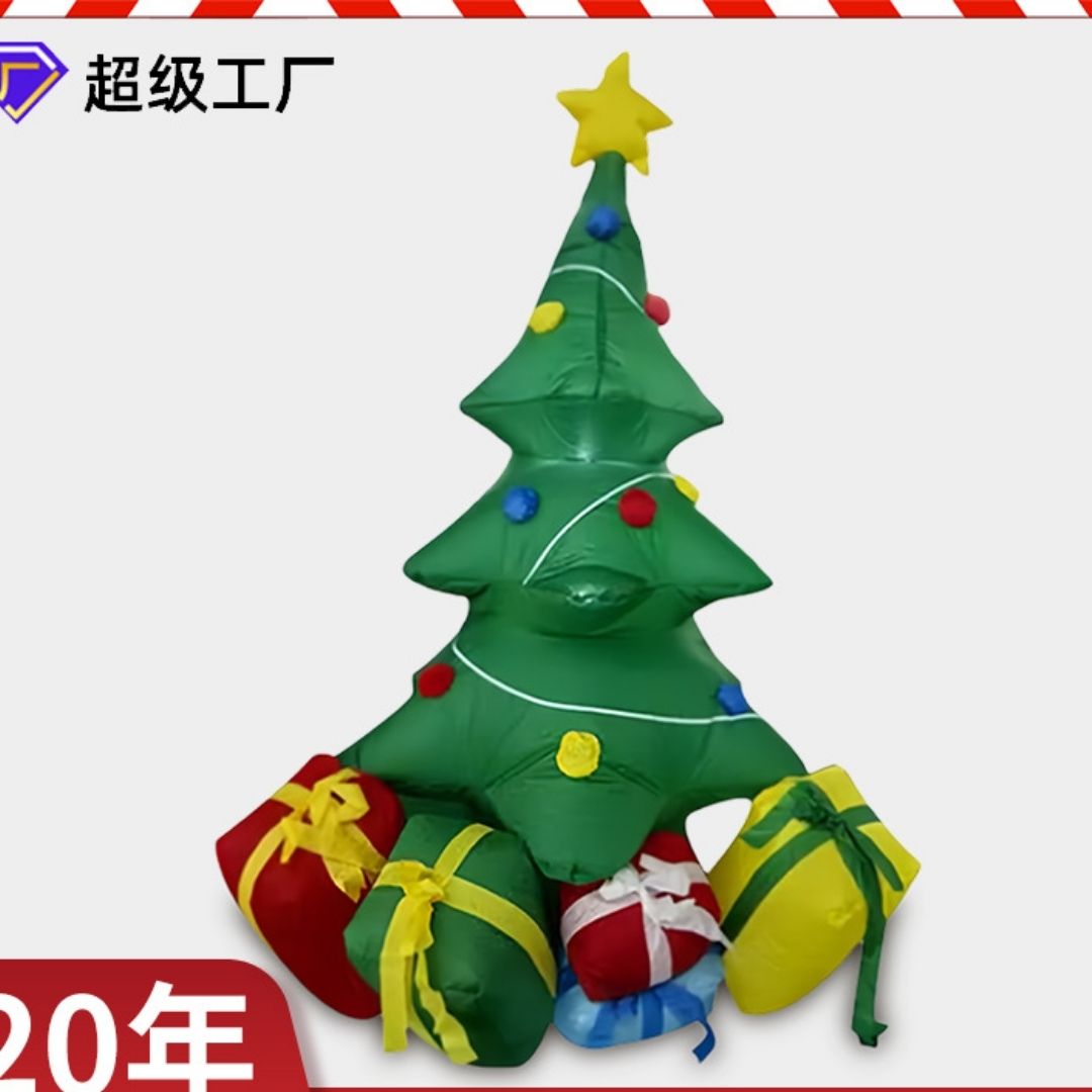 Mô hình cây thông noel bơm hơi có kết hợp led tạo ánh sáng cho bóng