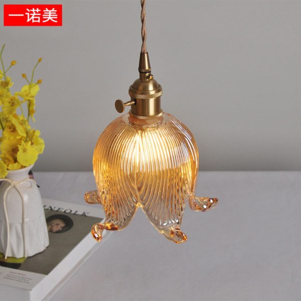 Đèn Chùm Thủy Tinh Hoa Chuông Nhỏ, Đèn Treo Bắc Âu Nhiều Màu Ánh Sáng Ấm Dùng Decor - Hình ảnh 7