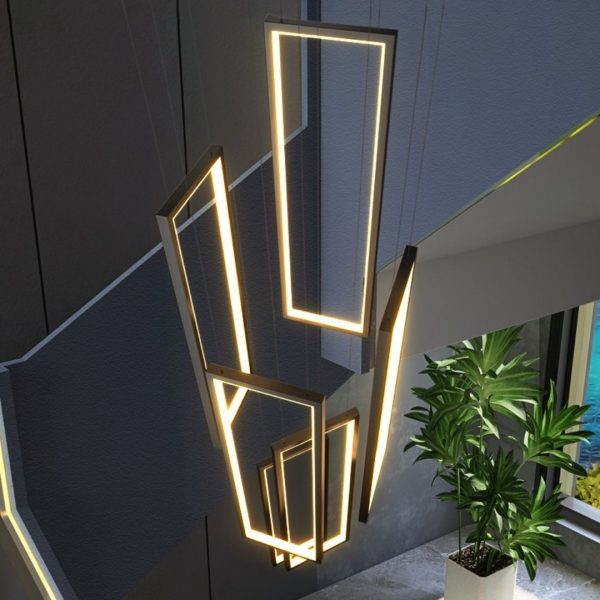 Đèn Trần Hình Chữ Nhật Bắc Âu Sang Trọng, Đèn Ốp Trần 3 Chế Độ Màu Sáng Decor Phòng Khách - Hình ảnh 2