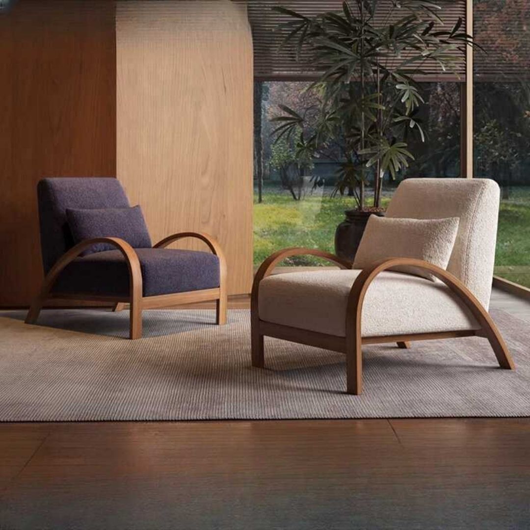 Ghế sofa đơn giản kiểu Bắc Âu sang trọng hơn khi đặt trong không gian phòng khách