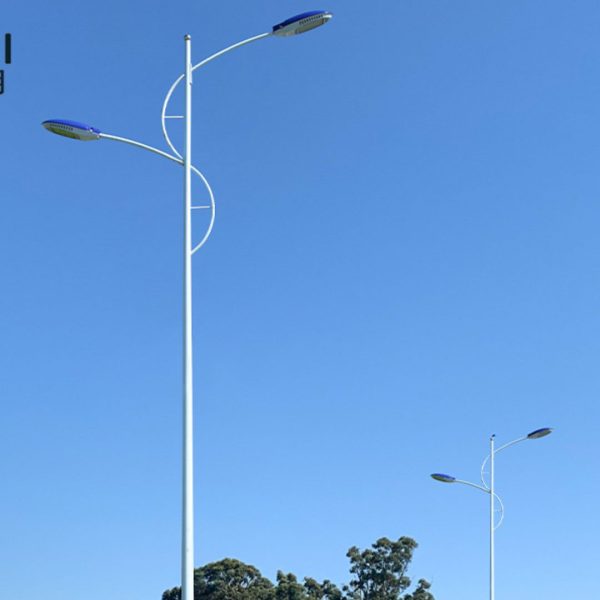 Cột Đèn Đường Hai Đầu Uốn Lượn, Đèn Đường Chiếu Sáng, Đèn Đường Đô Thị Ống Thép Mạ Kẽm - Hình ảnh 8