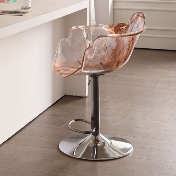 Ghế Cánh Hoa Hồng Acrylic, Ghế Bar Sáng Tạo Cao Cấp, Ghế Tựa Trang Điểm Nâng Lên Hạ Xuống - Hình ảnh 7