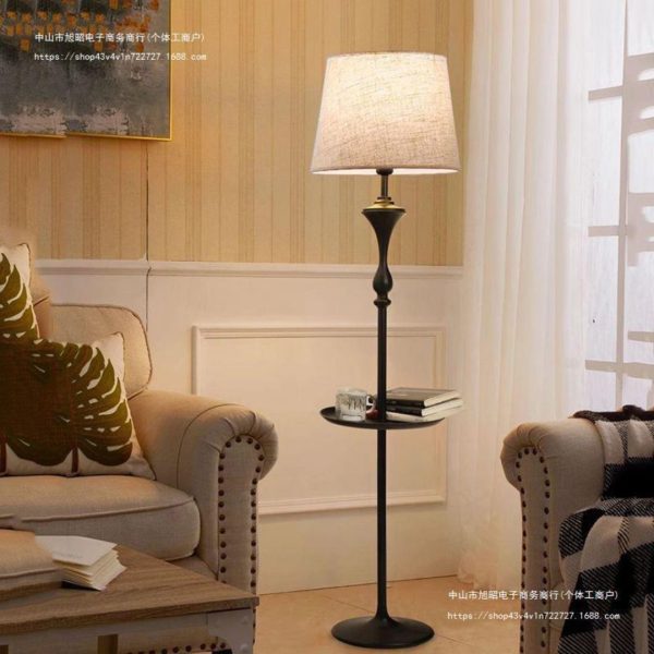 Đèn Đứng Kết Hợp Bàn Cafe Bắc Âu Nhiều Kiểu Dáng Chao Vải 3 Chế Độ Màu Dùng Decor - Hình ảnh 7