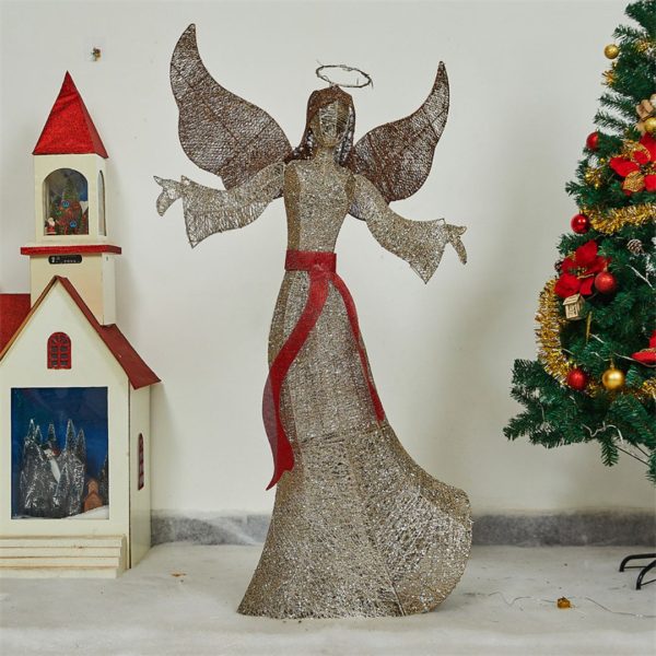 Đèn Sàn Thiên Thần Có Đôi Cánh Kích Thước Lớn Decor Giáng Sinh, Noel, Sân Vườn - Hình ảnh 7