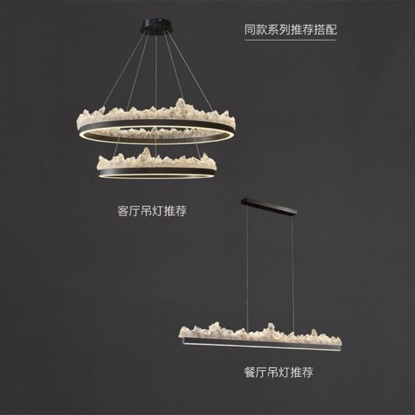 Đèn Thả Mô Phỏng Tảng Băng Thanh Dài 3 Chế Độ Màu, Đèn Treo Bàn Ăn Phong Cách Ý Tối Giản - Hình ảnh 7