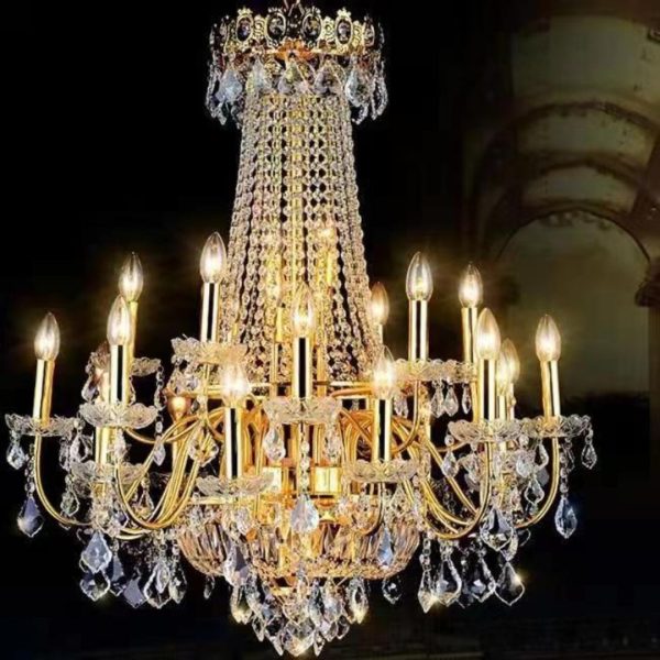 Đèn Chùm Pha Lê Nến Quý Tộc, Cao Cấp, Đèn Pha Lê K9 Đẳng Cấp Decor Nhà Hàng, Khách Sạn - Hình ảnh 8
