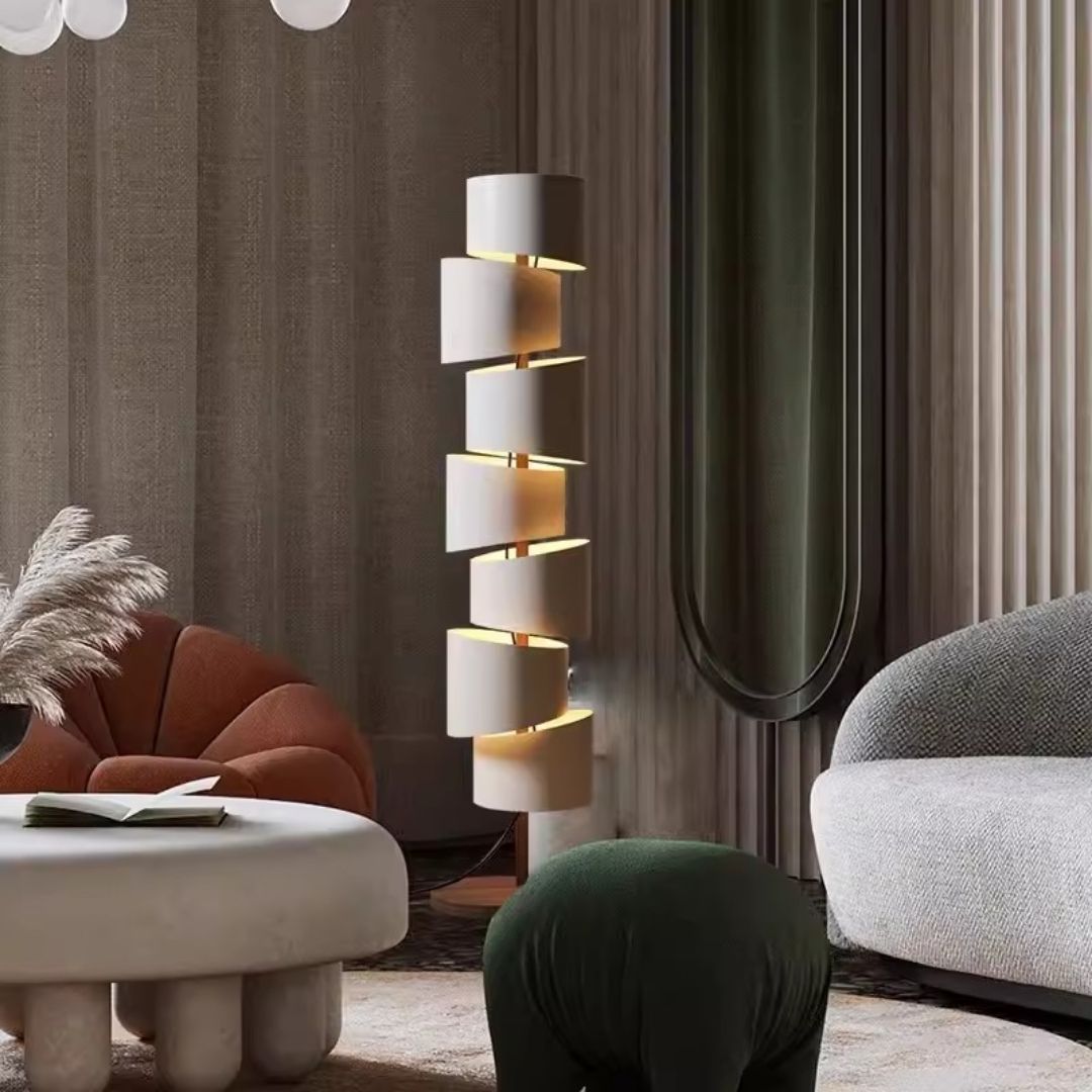 Đèn Sàn Xếp Tầng Hiện Đại Decor Phòng Khách, Đèn Đứng Wabi- Sabi Decor Phòng Ngủ, Phòng Học - Ảnh 8