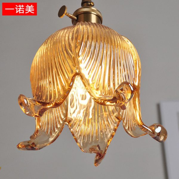 Đèn Chùm Thủy Tinh Hoa Chuông Nhỏ, Đèn Treo Bắc Âu Nhiều Màu Ánh Sáng Ấm Dùng Decor - Hình ảnh 6