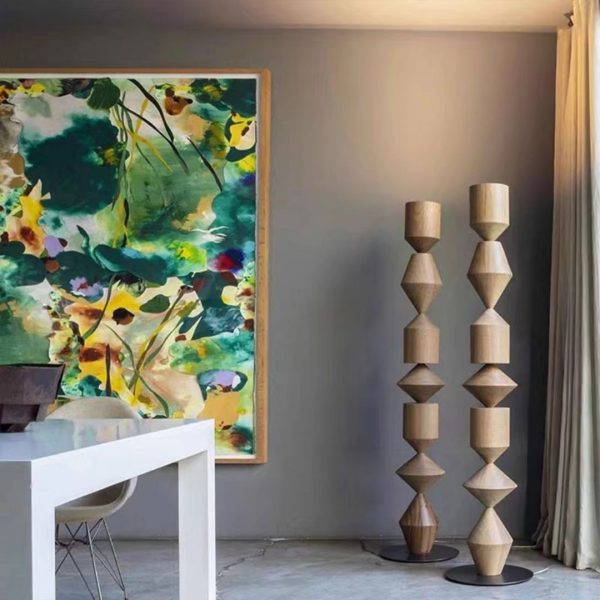 Đèn Sàn Đứng Hình Học Wabi-Sabi Phong Cách Nhật Bản Decor Phòng Khách, Phòng Ngủ - Ảnh 7