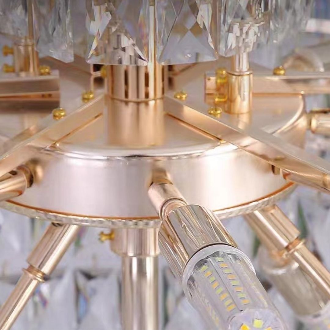 Đèn Thả Thông Tầng Pha Lê K9 Sang Trọng, Đèn Pha Lê Cầu Thang Decor Khách Sạn, Biệt Thự - Ảnh 8