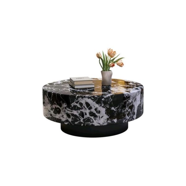 Bộ 2 Bàn Cà Phê Kiểu Ý Kết Hợp, Bàn Cà Phê Tròn Đá Cẩm Thạch Thiết Kế Mới 2024 Decor Không Gian - Hình ảnh 7