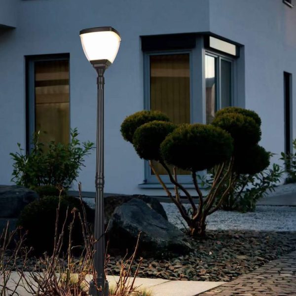 Cột Đèn Năng Lượng Mặt Trời 1 Đầu 2 Đầu, Cột Đèn Sân Vườn Decor Khu Dân Cư, Biệt Thự, Cảnh Quan - Hình ảnh 7