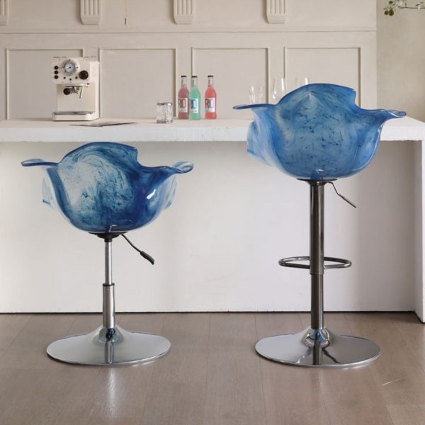 Ghế Cánh Hoa Hồng Acrylic, Ghế Bar Sáng Tạo Cao Cấp, Ghế Tựa Trang Điểm Nâng Lên Hạ Xuống - Hình ảnh 6