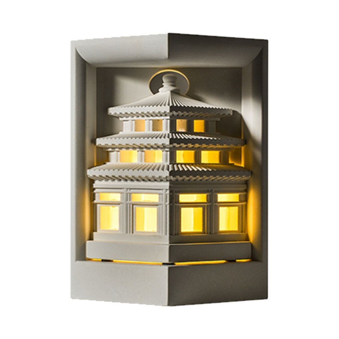 Đèn Ốp Tường Thạch Cao 3 Chế Độ Màu Phong Cách Trung Cổ, Đèn Tường Cảm Biến Khí Quyển - Ảnh 7