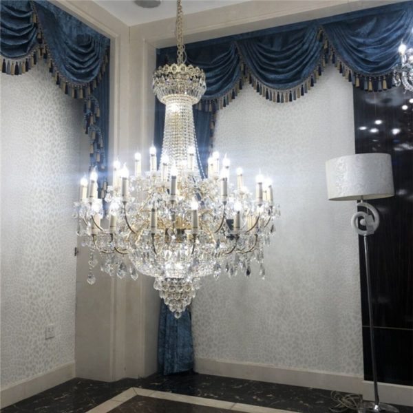 Đèn Chùm Pha Lê Nến Quý Tộc, Cao Cấp, Đèn Pha Lê K9 Đẳng Cấp Decor Nhà Hàng, Khách Sạn - Hình ảnh 7
