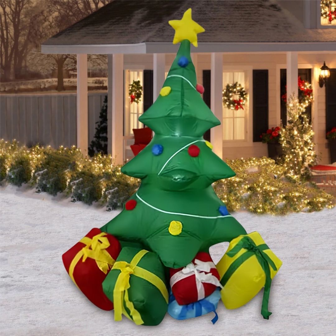Mô hình cây thông noel bơm hơi tạo nên không khí lễ hội cho không gian