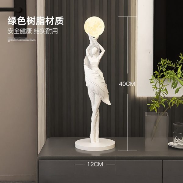 Đèn Sàn Tượng Điêu Khắc Nhiều Kiểu Dáng Phong Cách Bắc Âu, Quà Tặng Tân Gia, Decor Đẹp - Hình ảnh 10