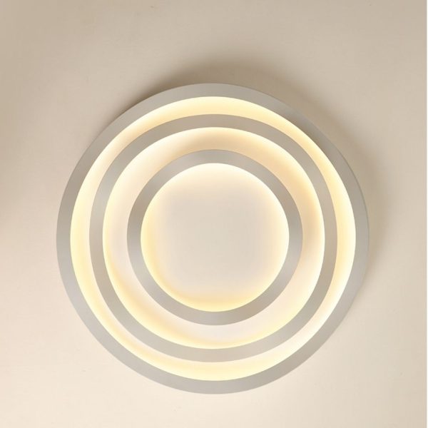 Đèn ốp trần hình tròn 3 vòng acrylic decor không gian phòng khách
