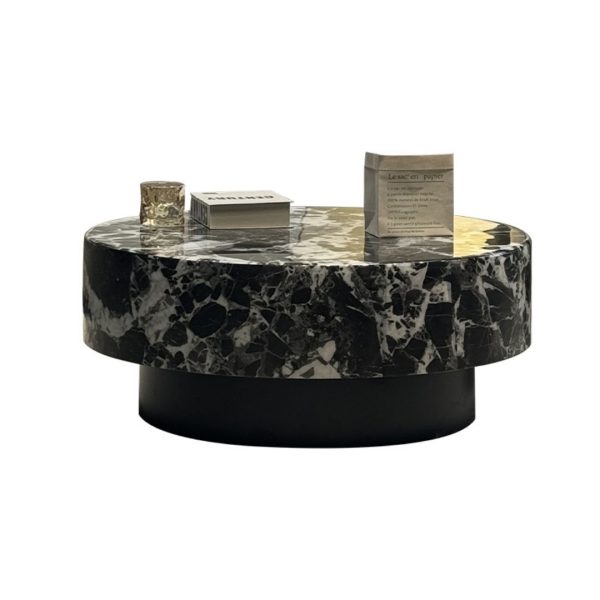 Bộ 2 Bàn Cà Phê Kiểu Ý Kết Hợp, Bàn Cà Phê Tròn Đá Cẩm Thạch Thiết Kế Mới 2024 Decor Không Gian - Hình ảnh 6