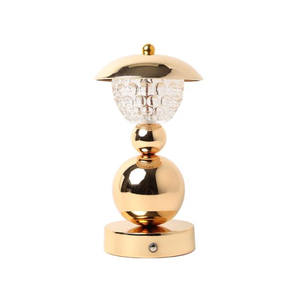 Đèn Để Bàn Bằng Đồng Tráng Gương Chao Pha Lê Độc Đáo, Đèn Bàn Nhỏ Đơn Giản, Sang Trọng - Hình ảnh 4