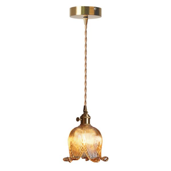 Đèn Chùm Thủy Tinh Hoa Chuông Nhỏ, Đèn Treo Bắc Âu Nhiều Màu Ánh Sáng Ấm Dùng Decor - Hình ảnh 4
