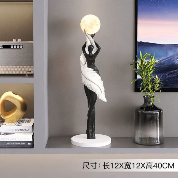 Đèn Sàn Tượng Điêu Khắc Nhiều Kiểu Dáng Phong Cách Bắc Âu, Quà Tặng Tân Gia, Decor Đẹp - Hình ảnh 9