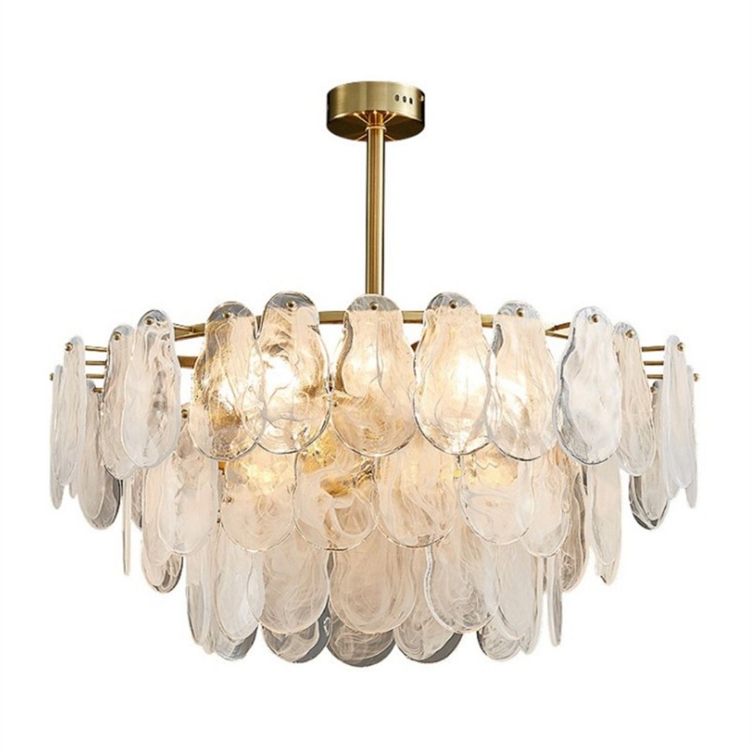 Đèn Chùm Thủy Tinh 3 Tầng Cổ Điển, Sang Trọng, Đèn Chùm Vàng, Đèn Trần Cho Phòng Ngủ - Ảnh 6