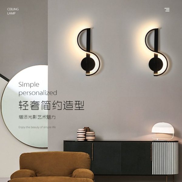 Đèn Tường Led Hình Nốt Nhạc Acrylic Phong Cách Bắc Âu 3 Chế Độ Màu Sáng Dùng Decor - Hình ảnh 6