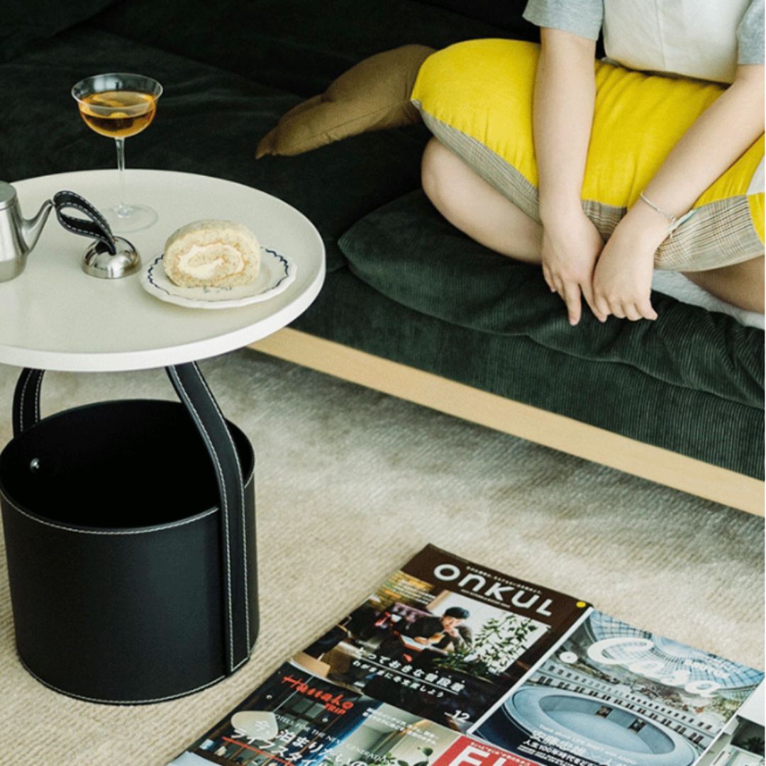 Bàn cafe đựng đồ bằng da yên ngựa decor nhiều không gian sống khác nhau