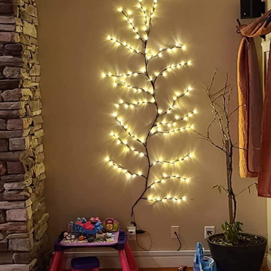 Đèn led cây mây uốn lượn decor mọi không gian