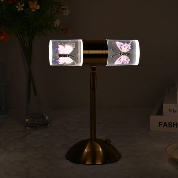 Đèn Bàn Hoa Vĩnh Cửu Xoay 180 độ, Đèn Để Bàn Cổng Sạc USB Decor Không Gian, Quà Tặng Ý Nghĩa - Hình ảnh 3