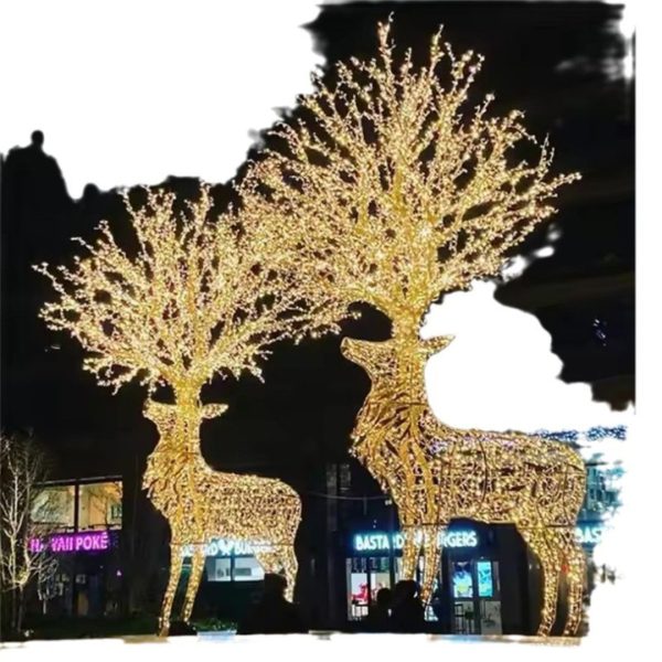 Đèn Led Hươu Phát Sáng Bằng Sắt Decor Trung Tâm Thương Mại, Trang Trí Sân Vườn, Giáng Sinh - Hình ảnh 5