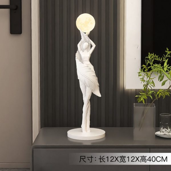 Đèn Sàn Tượng Điêu Khắc Nhiều Kiểu Dáng Phong Cách Bắc Âu, Quà Tặng Tân Gia, Decor Đẹp - Hình ảnh 7