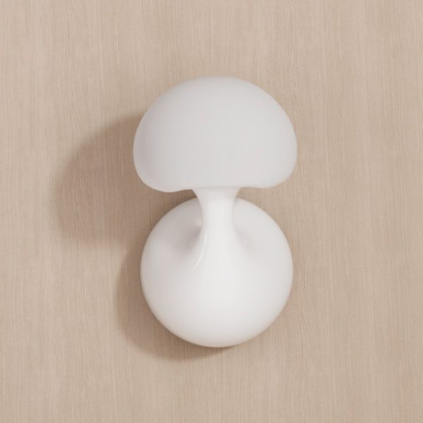 Đèn Tường Hình Nấm Bằng Gốm Màu Trắng Wasbi-Sabi Phong Cách Kem Decor Phòng Ngủ, Lối Đi - Hình ảnh 5