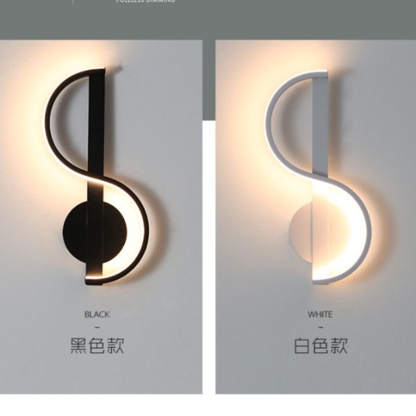 Đèn Tường Led Hình Nốt Nhạc Acrylic Phong Cách Bắc Âu 3 Chế Độ Màu Sáng Dùng Decor - Hình ảnh 5