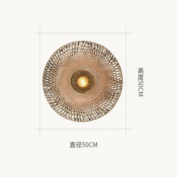 Đèn Tường Tre Đan Wabi-Sabi Phong Cách Trung Cổ Nghệ Thuật Decor Phòng Khách, Phòng Ngủ - Hình ảnh 5